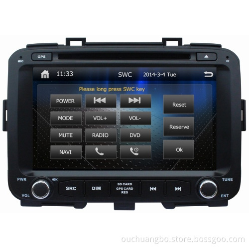 Ouchuangbo Auto Radio DVD GPS Navigation Kia Carens 2013 Bluetooth TV SWC Stereo System